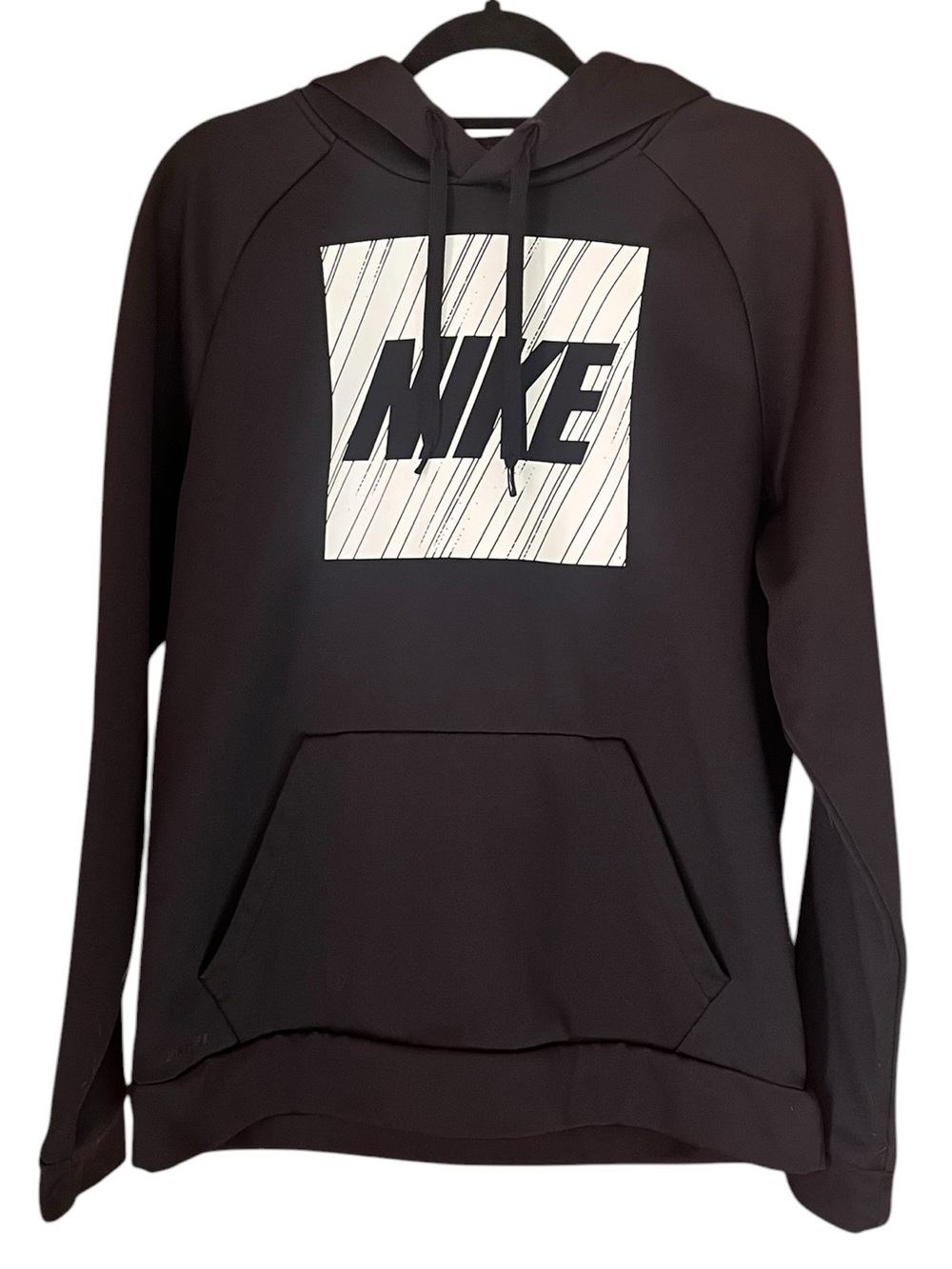 Nike Black Hoodie with White Graphic